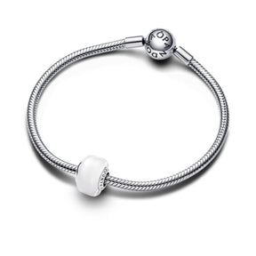 Pandora Moments White Mini Murano Glass hela, hopea, 793118C00