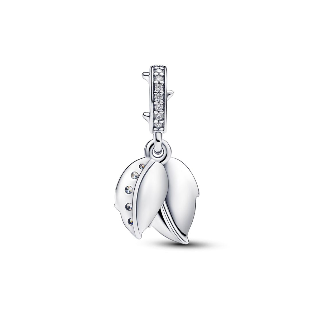 Pandora Moments White Rose in Bloom Double hela, hopea, 793200C01