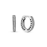 Pandora Pavé Heart rengaskorvakorut, hopea, 296317CZ