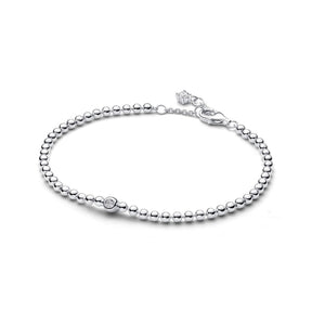 Pandora Signature Beads & Sparkling Stone rannekoru, hopeaa, 594822C01 