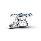 Pandora Sparkling Blue 2026 Graduation Cap hela, hopea, 794461C01
