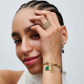 Pandora Sparkling Row Eternity sormus, keltakullattu, 160050C01