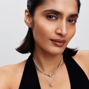 Pandora Timeless Crescent Moon kaulakoru, hopea, 394259C01-50