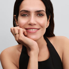 Pandora Timeless Double Band sormus, keltakullattu, 163799C01