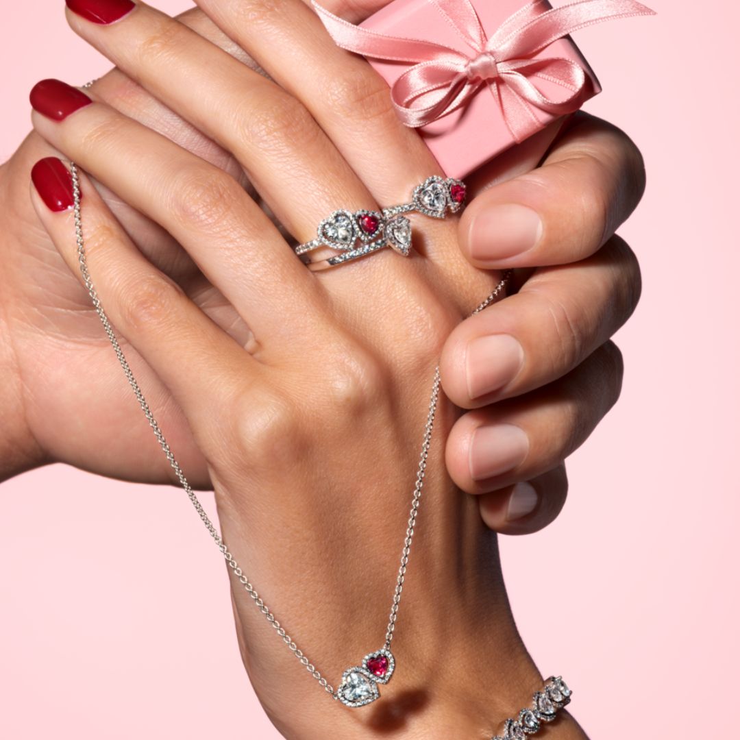 Pandora Timeless Elevated Heart sormus, hopea, 198421C01