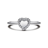 Pandora Timeless Engravable Heart Halo sormus, hopea, 193801C01