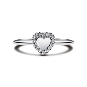Pandora Timeless Engravable Heart Halo sormus, hopea, 193801C01