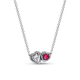 Pandora Timeless Halo Hearts Pendant kaulakoru, hopea, 393632C01-45