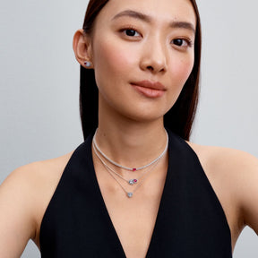 Pandora Timeless Halo Hearts Pendant kaulakoru, hopea, 393632C01-45