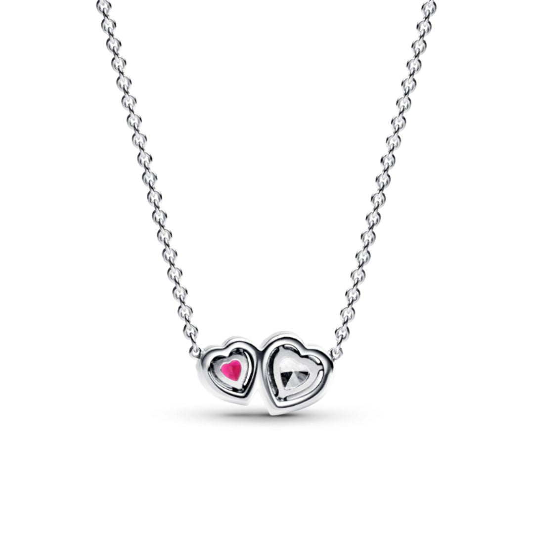 Pandora Timeless Halo Hearts Pendant kaulakoru, hopea, 393632C01-45