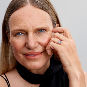 Pandora Timeless Halo Hearts sormus, hopea, 193662C01