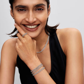 Pandora Timeless Heart Cuban Chain rannekoru, hopea, 594226C01