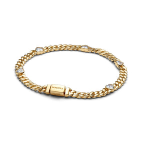 Pandora Timeless Heart Cuban Chain rannekoru, keltakullattu, 564226C01