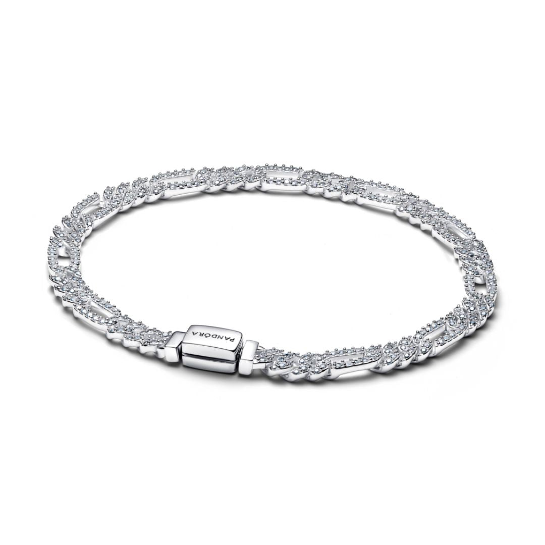 Pandora Timeless Oval Cuban Chain rannekoru, hopea, 594227C01