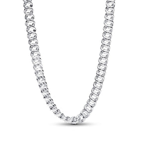 Pandora Timeless Pavé Cuban Chain kaulakoru, hopea, 393161C01-45