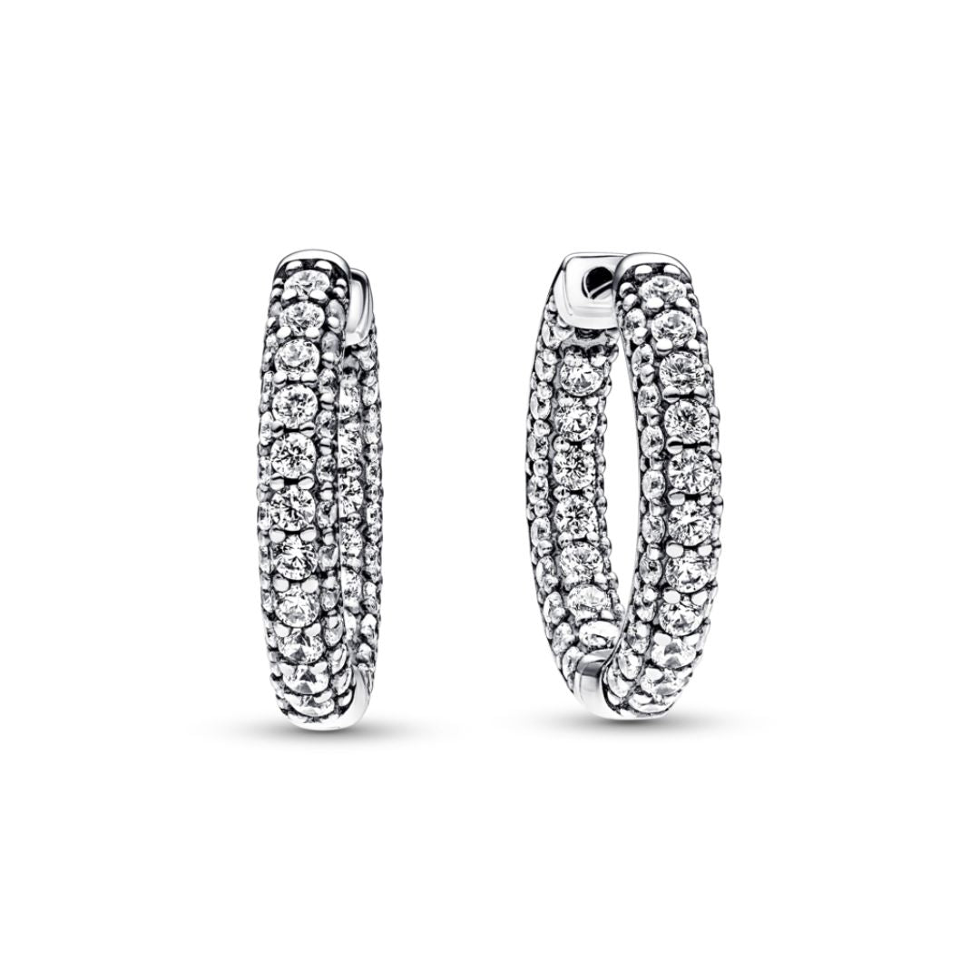 Pandora Timeless Pavé Single-row rengaskorvakorut, hopea, 292624C01