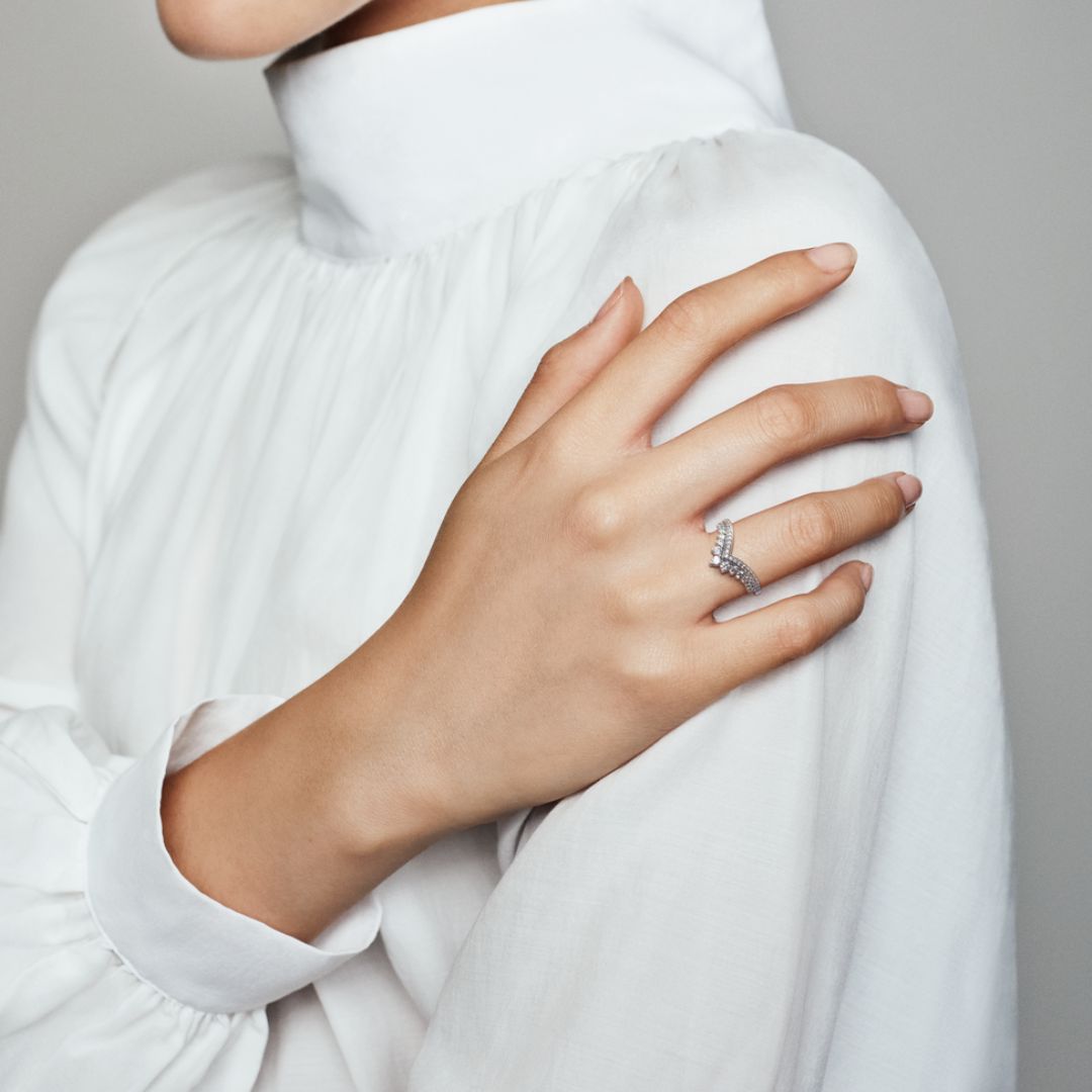 Pandora Timeless Princess Wishbone sormus, hopea, 197736CZ