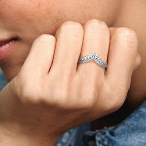 Pandora Timeless Princess Wishbone sormus, hopea, 197736CZ