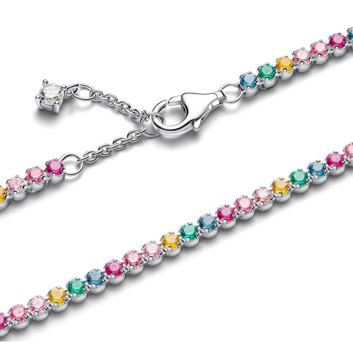 Pandora Timeless Rainbow Tennis rannekoru, hopeaa, 593927C03