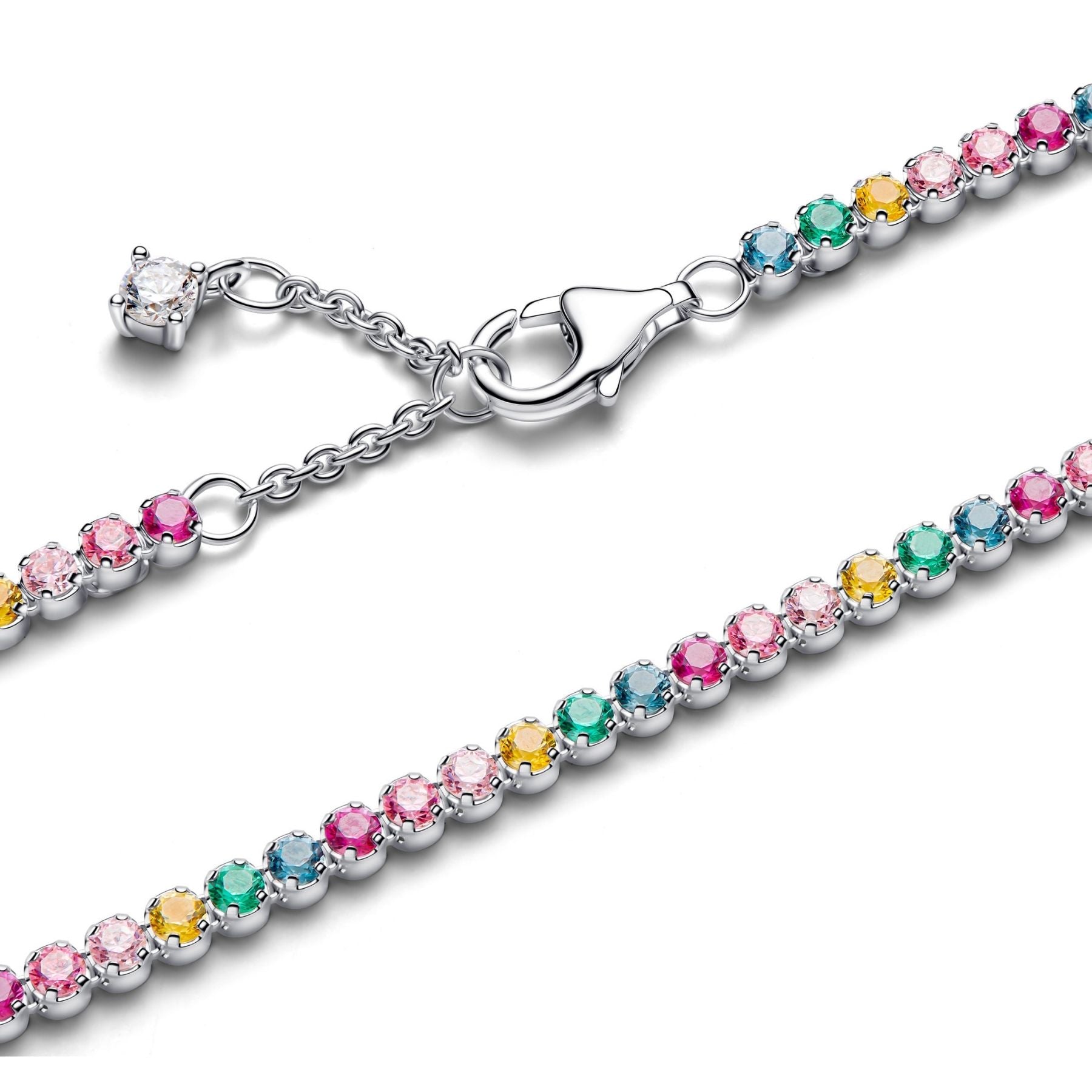 Pandora Timeless Rainbow Tennis rannekoru, hopeaa, 593927C03