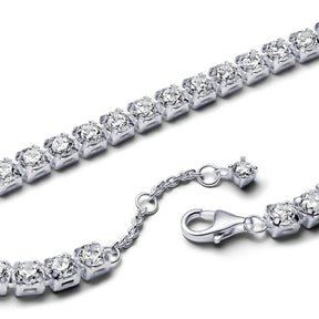 Pandora Timeless Sparkling Bold Tennis rannekoru, hopea, 593539C01