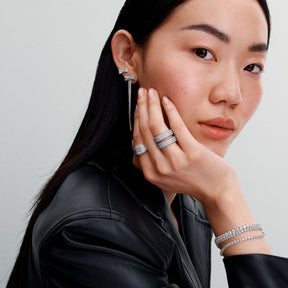 Pandora Timeless Sparkling Bold Tennis rannekoru, hopea, 593539C01