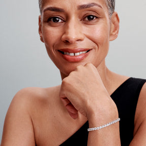 Pandora Timeless Sparkling Bold Tennis rannekoru, hopea, 593539C01