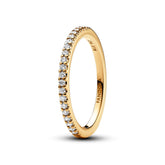 Pandora Timeless Sparkling Band sormus, keltakullattu, 162999C01