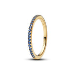 Pandora Timeless Sparkling Blue Half-Eternity Band sormus, kullattu, 162999C0