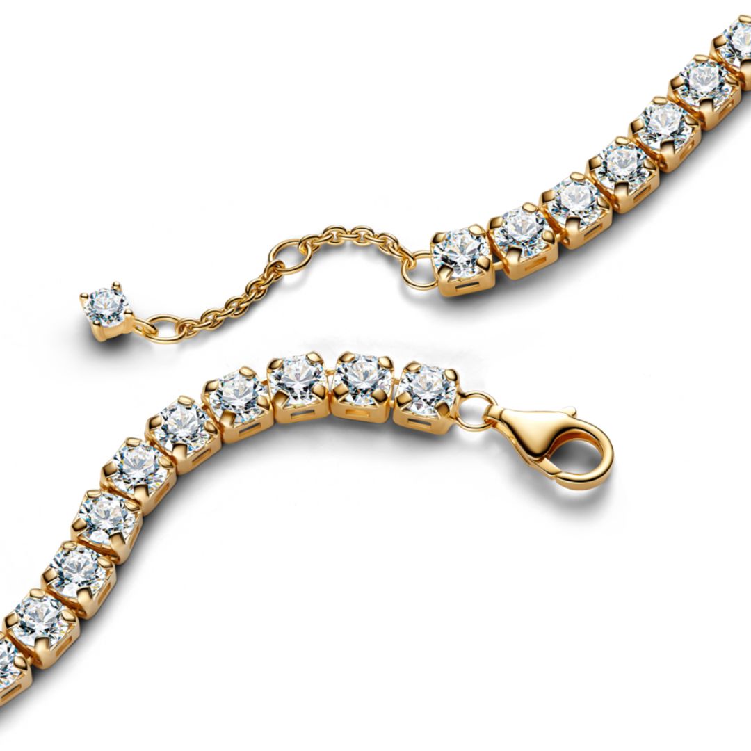 Pandora Timeless Sparkling Bold Tennis rannekoru, keltakullattu, 563539C01