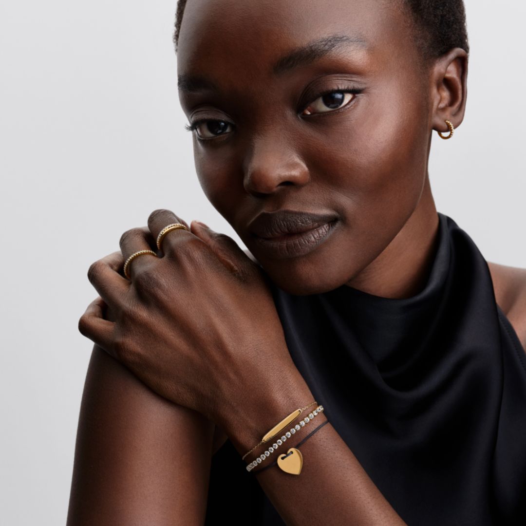 Pandora Timeless Sparkling Bold Tennis rannekoru, keltakullattu, 563539C01