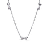 Pandora Timeless Sparkling Bow Station Necklace, Silver, 394231C01-40