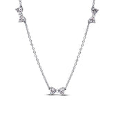 Pandora Timeless Sparkling Bow Station Necklace, Silver, 394231C01-40