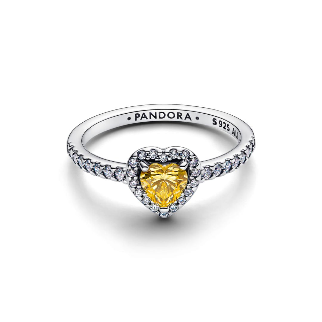 Pandora Timeless Sparkling Elevated Heart sormus, hopea, 198421C06