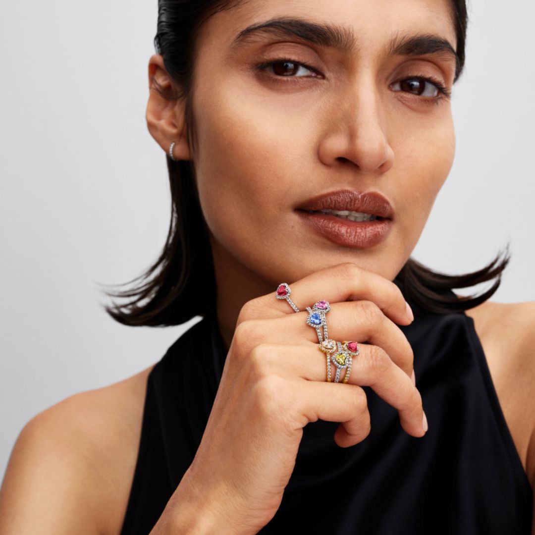 Pandora Timeless Sparkling Elevated Heart sormus, hopea, 198421C06