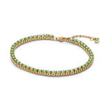 Pandora Timeless Sparkling Green Tennis rannekoru, keltakullattu, 561469C02