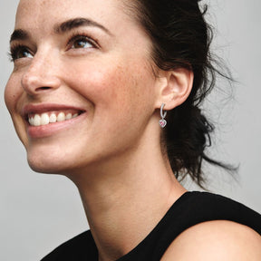 Pandora Timeless Sparkling Halo Heart rengaskorvakorut, hopea, 291445C01