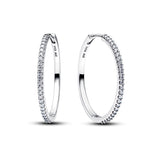 Pandora Timeless Sparkling Hoop rengaskorvakorut, hopeaa, 294650C01
