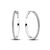 Pandora Timeless Sparkling Hoop rengaskorvakorut, hopeaa, 294650C01