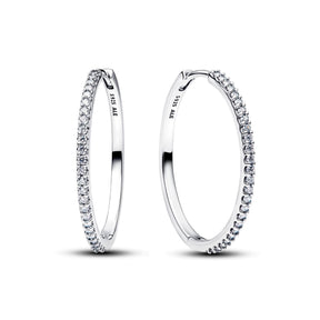 Pandora Timeless Sparkling Hoop rengaskorvakorut, hopeaa, 294650C01