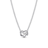 Pandora Timeless Sparkling Infinity Heart Collier kaulakoru, hopea, 392666C01-50