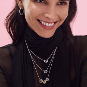 Pandora Timeless Sparkling Infinity Heart Collier kaulakoru, hopea, 392666C01-50