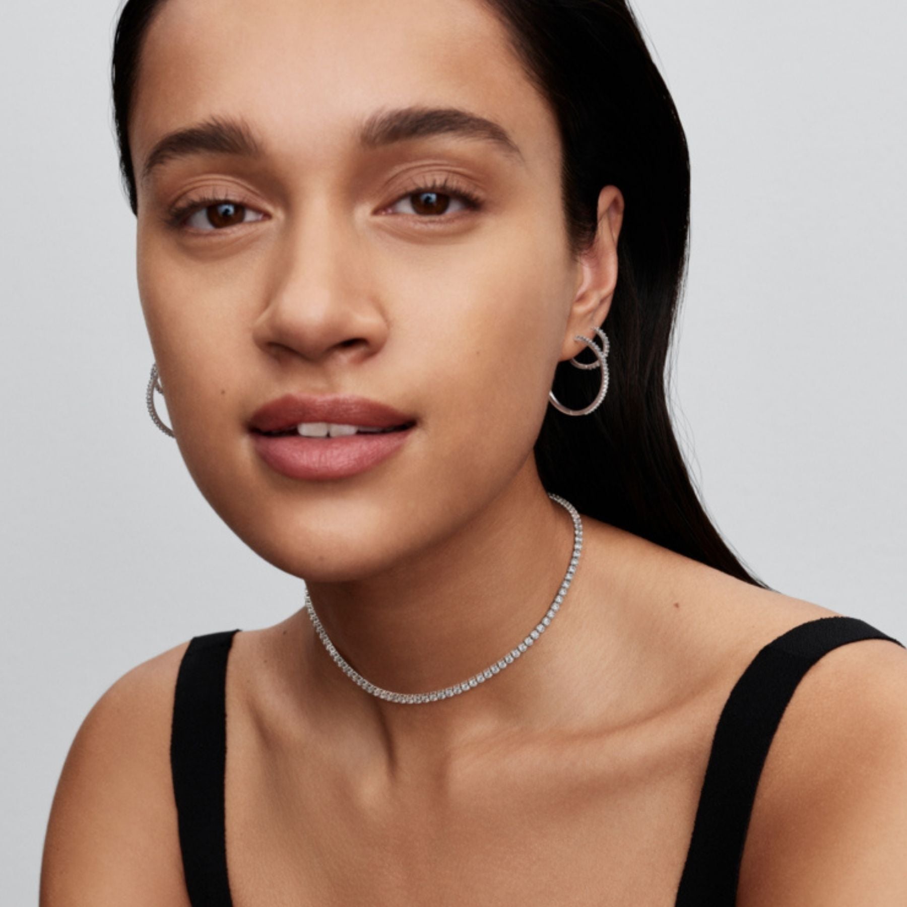 Pandora Timeless Sparkling Mini Hoop rengaskorvakorut, hopea, 294649C01