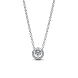 Pandora Timeless Sparkling Round Halo kaulakoru, hopea, 391174C01-45