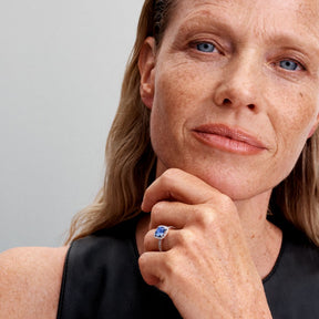 Pandora Timeless Sparkling Square Halo sormus, hopea, 193550C01