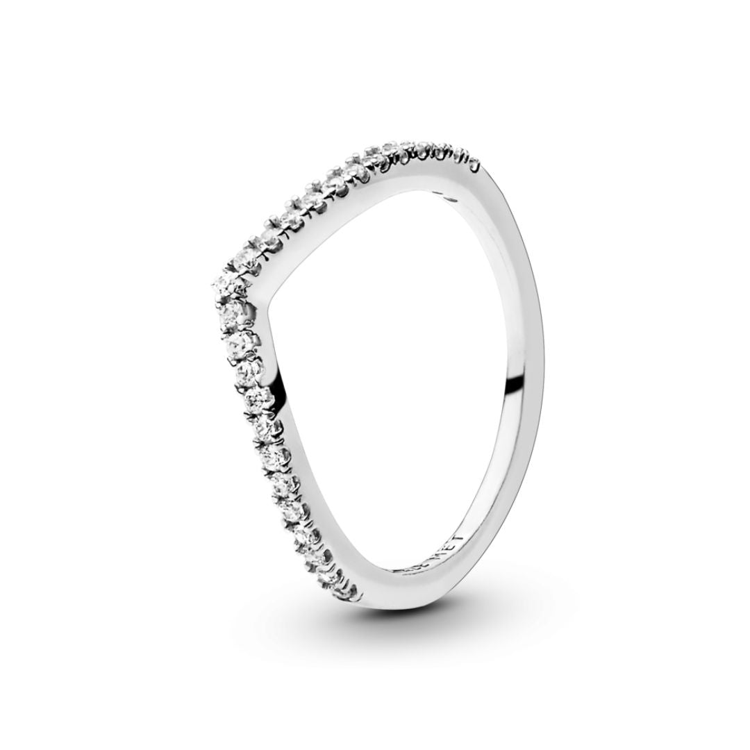 Pandora Timeless Sparkling Wishbone sormus, hopea, 196316CZ