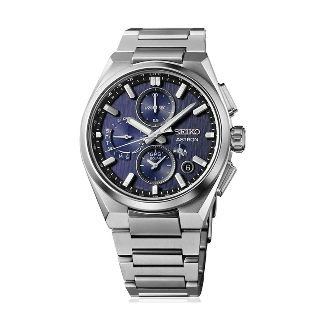 Seiko Astron GPS Solar Dual-Time Chronograph rannekello SSH161J1