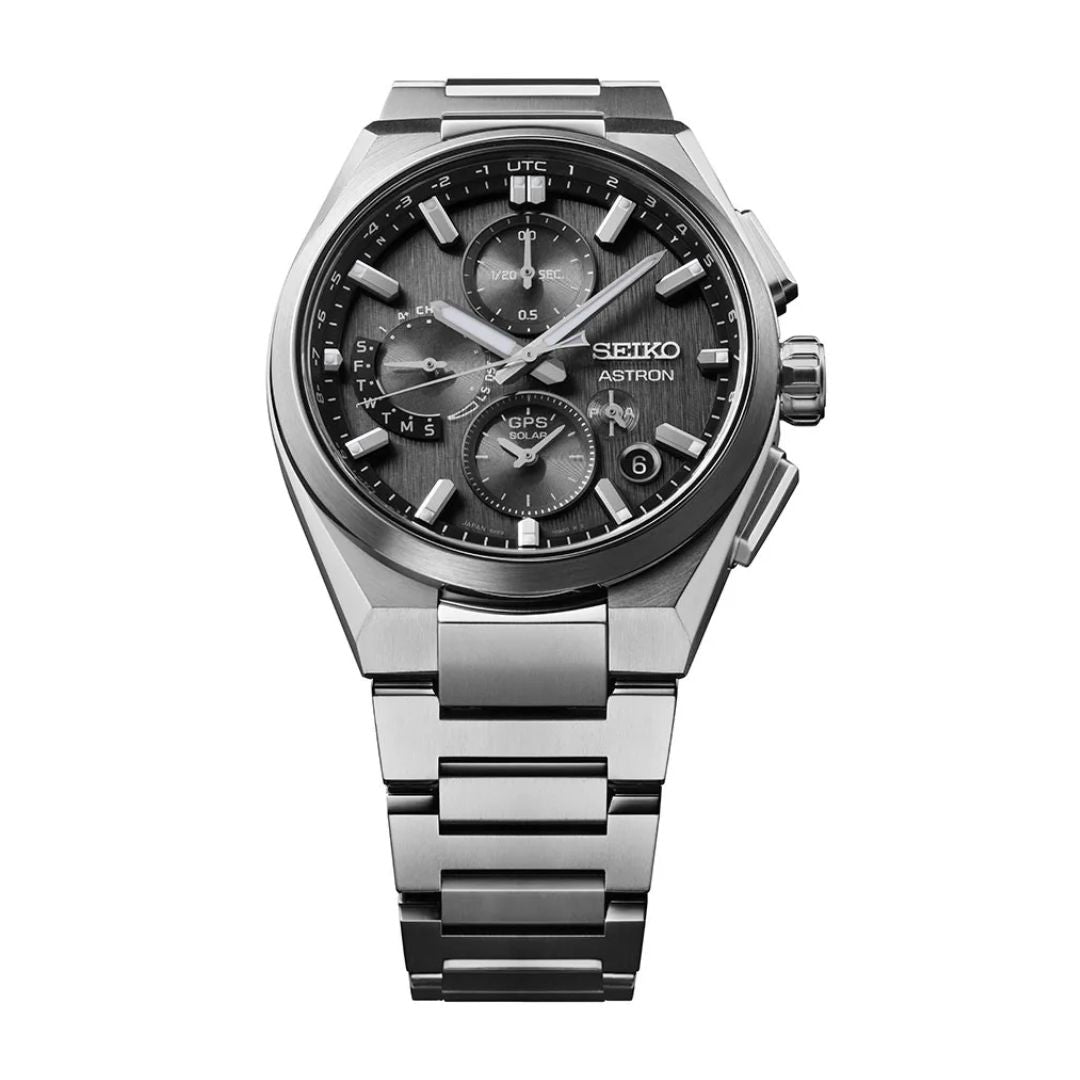 Seiko Astron GPS Solar Dual-Time Chronograph rannekello SSH163J1