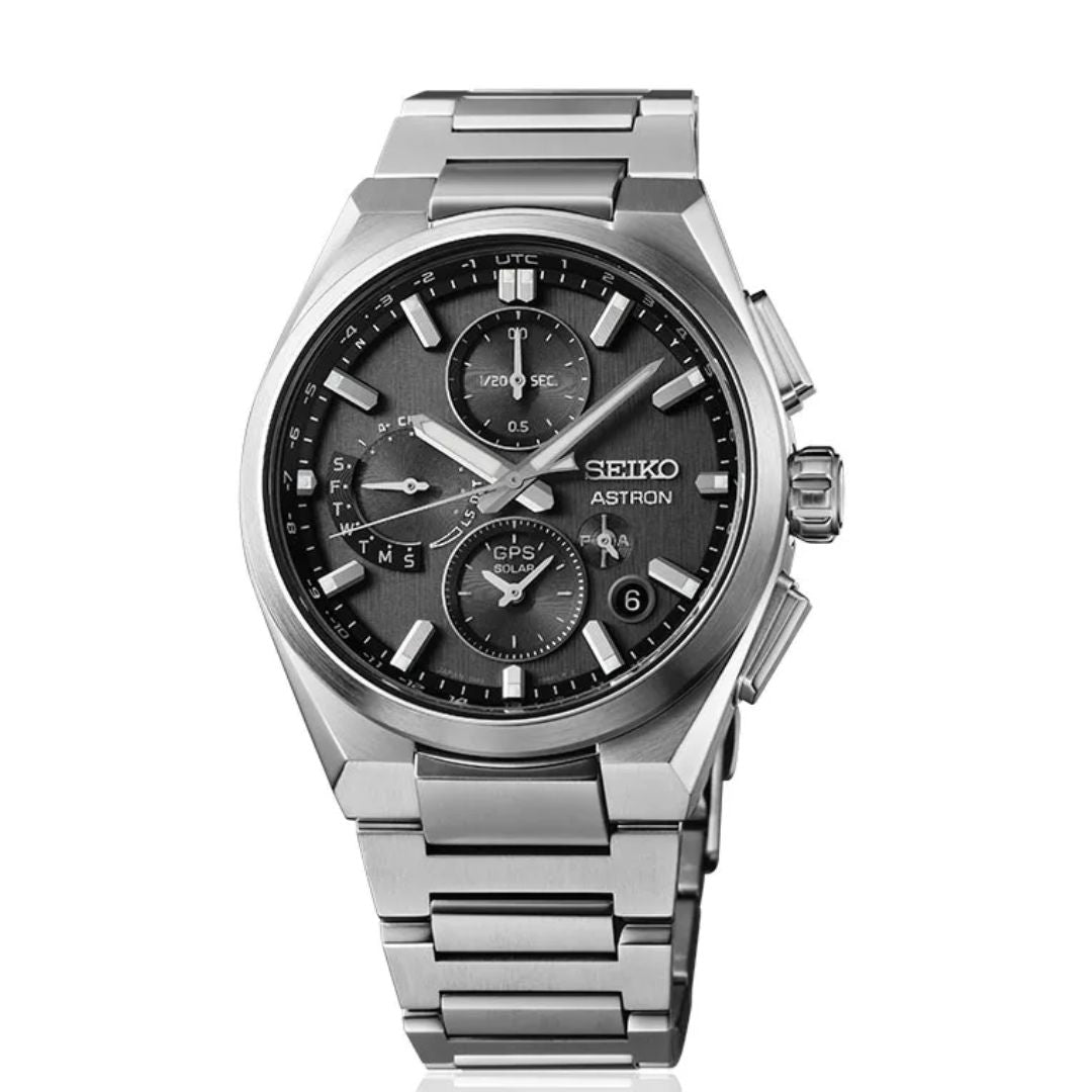 Seiko Astron SSH163J1 GPS Solar Dual-Time Chronograph rannekello