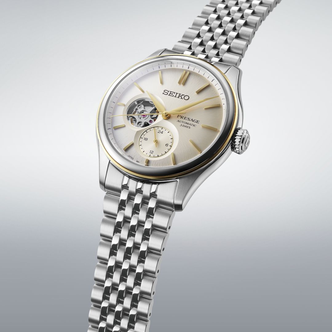 Seiko Presage SPB480J1 Classic Open Heart miesten rannekello